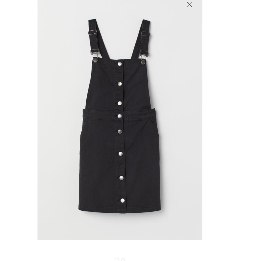 Black overall dress